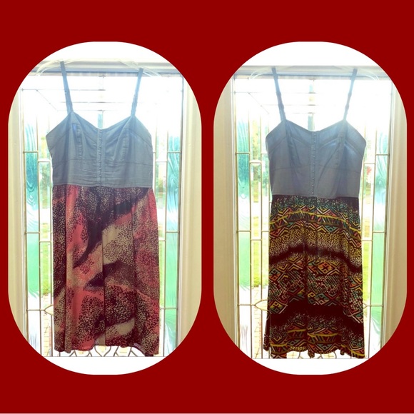 BUNDLE OF 2 DRESSES - Blue is NWT & Pink was worn only once! Both Large 11/13 - Picture 1 of 13